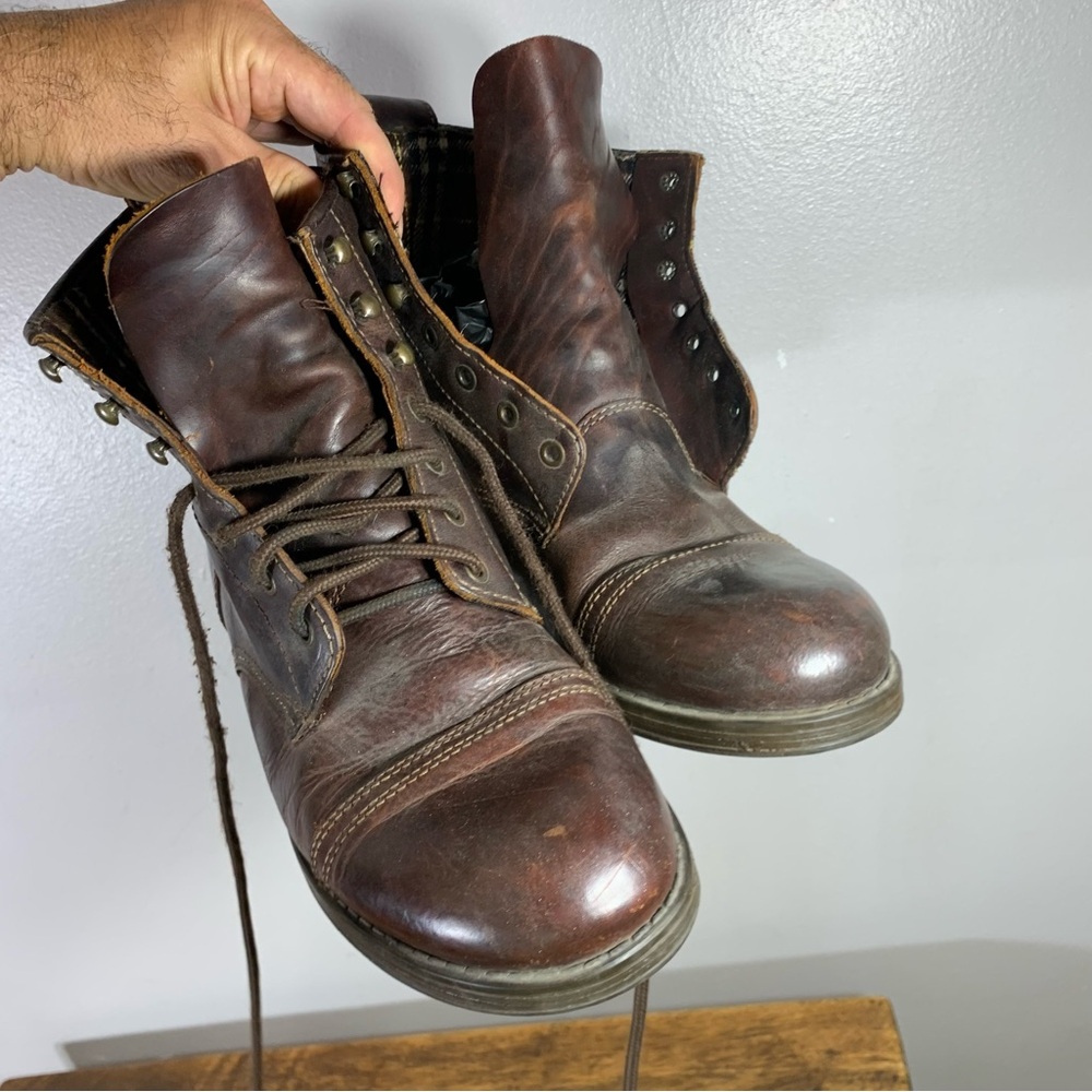 Lavorazione artigiana combat style leather boots - Picture 5 of 11